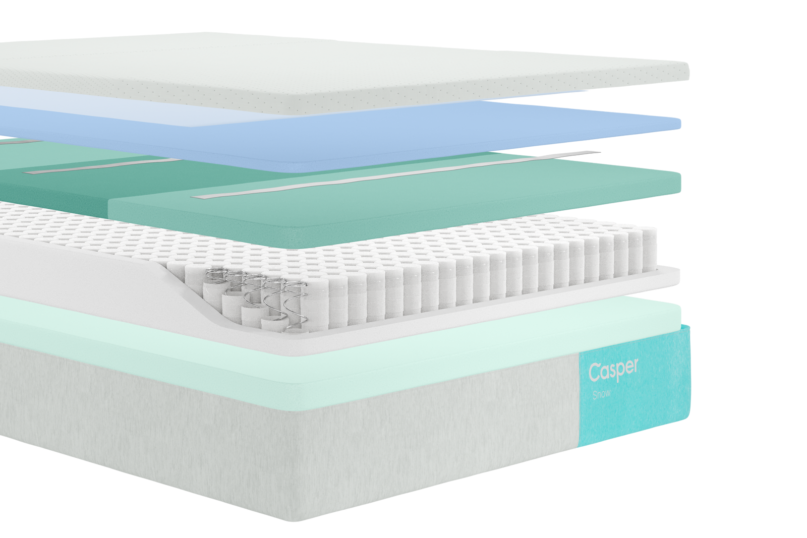 Casper Snow manufacturer mattress layer illustration