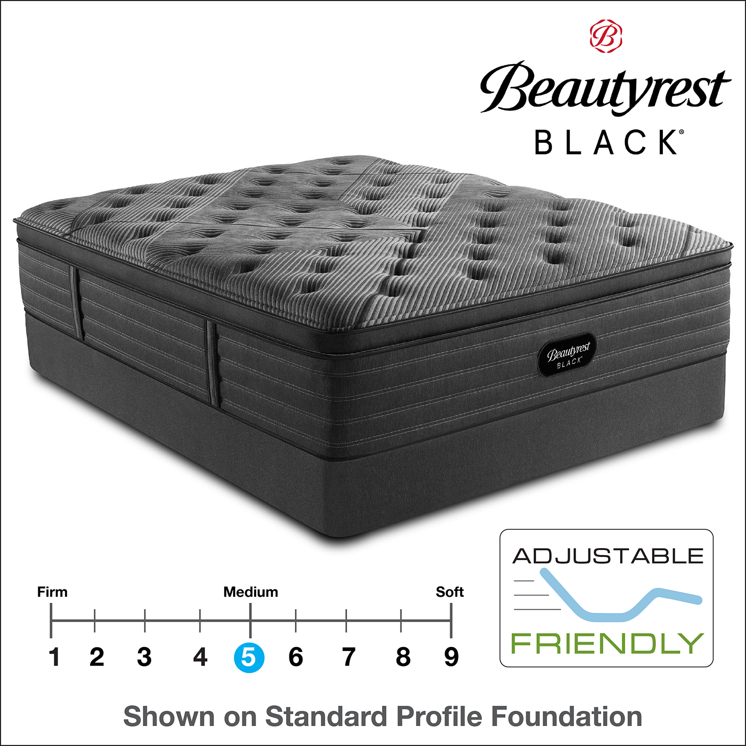 14.25" Beautyrest Black L-Class Medium Pillow Top
