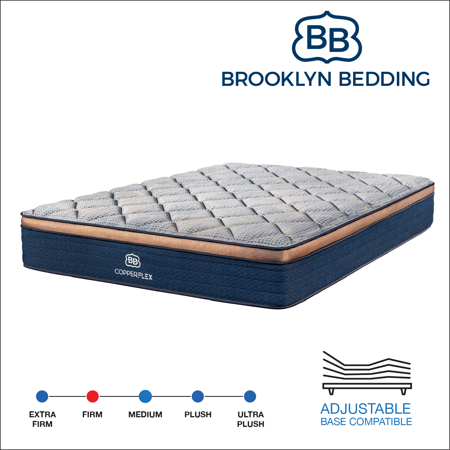 Brooklyn Bedding - CopperFlex Firm Hybrid Mattress