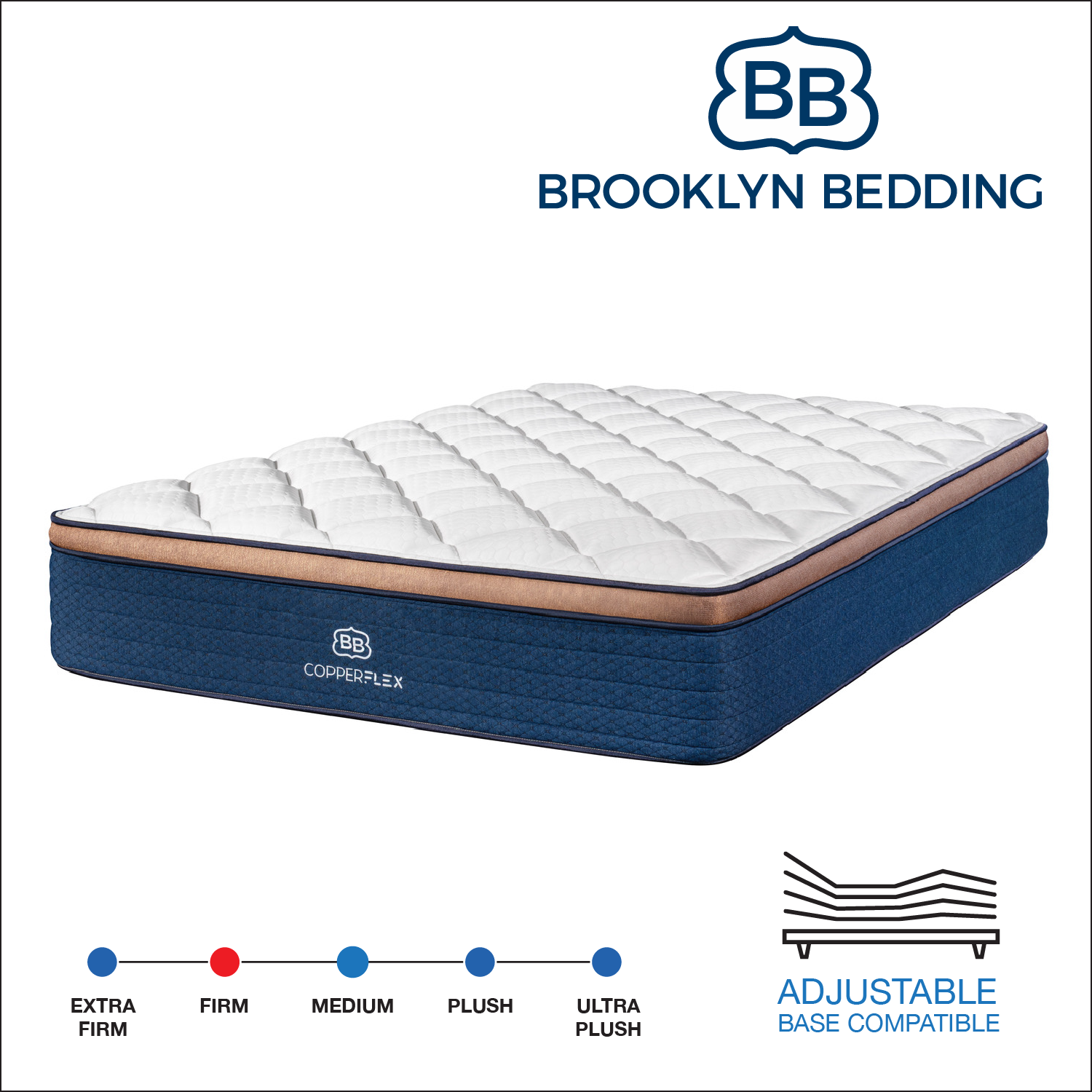 Brooklyn Bedding - CopperFlex Pro Medium Hybrid Mattress