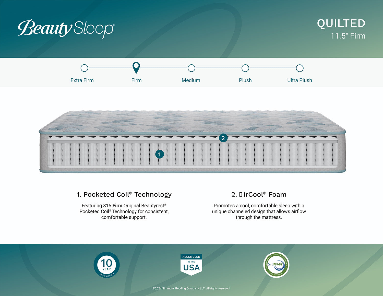BeautySleep 11.5" DreamWeaver Firm
