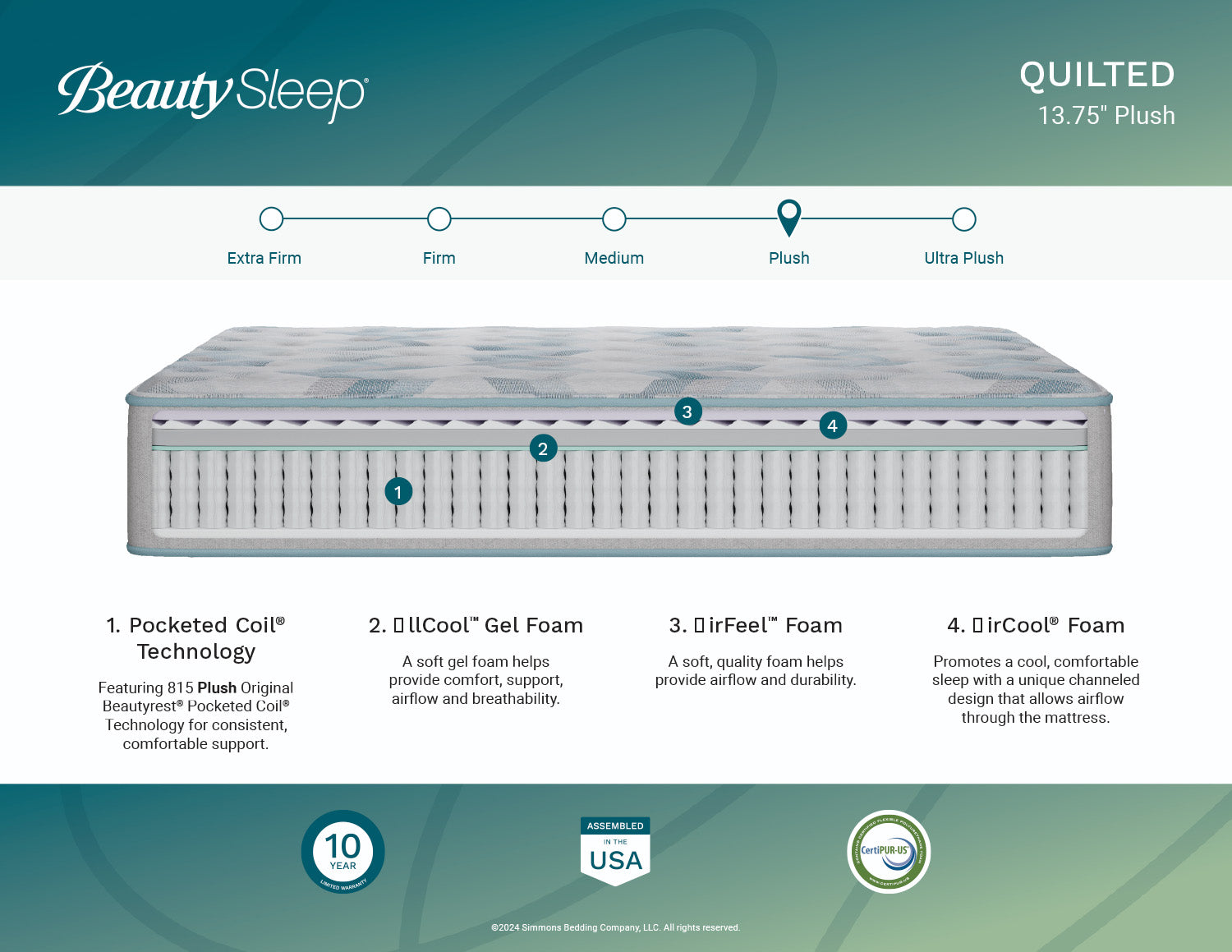 BeautySleep 13.5" DreamWeaver Plush