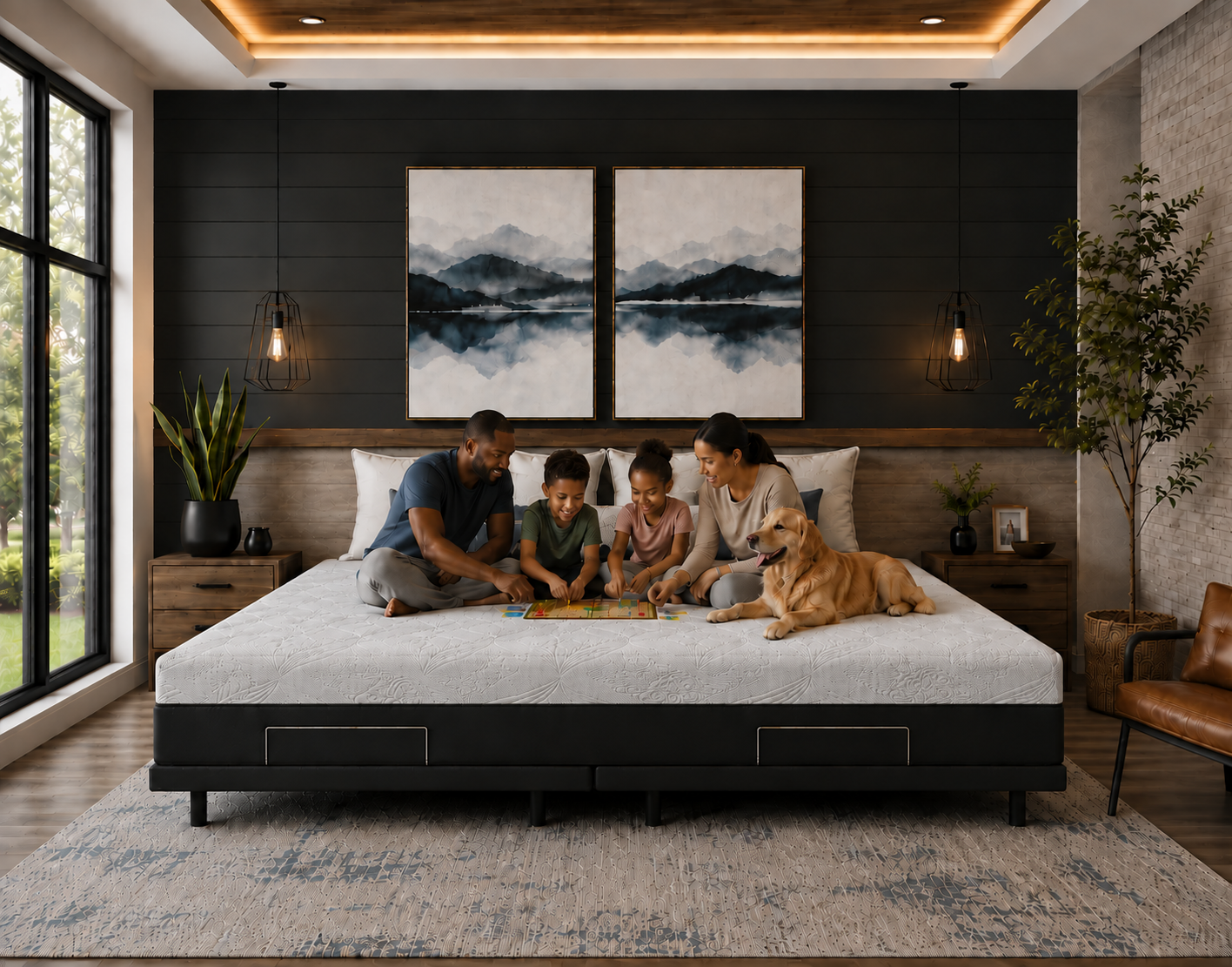 The Family Bed Hybrid XL 12 Foot Gel Memory Foam Mattress