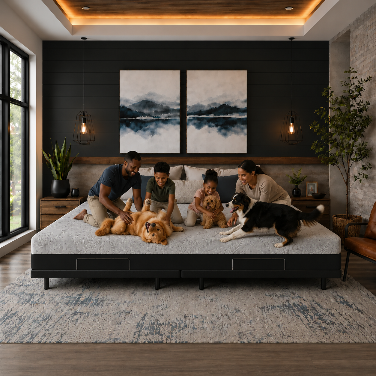 The Family Bed Hybrid XL 12 Foot Gel Memory Foam Mattress