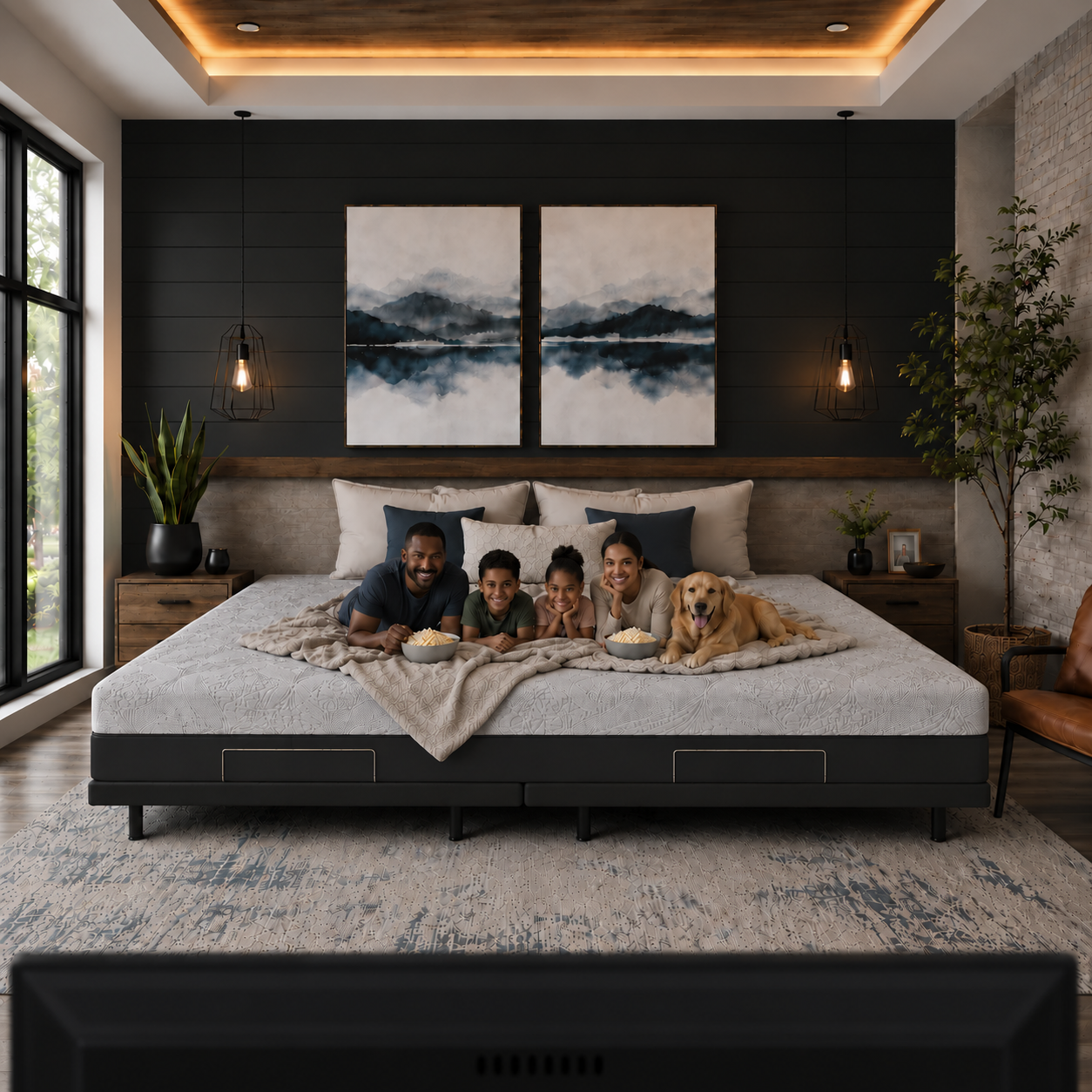 The Family Bed Hybrid XL 12 Foot Gel Memory Foam Mattress