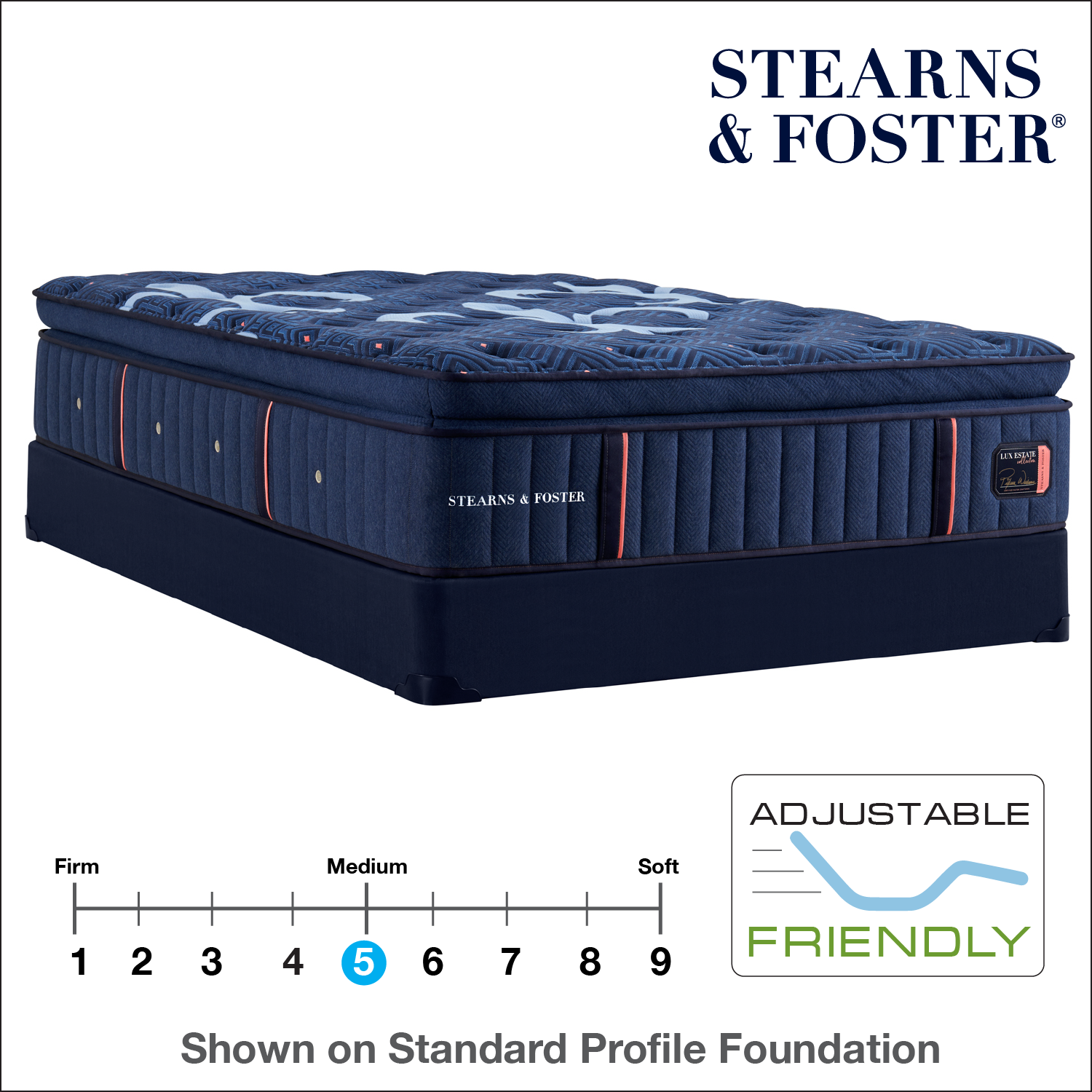 16" Stearns & Foster Lux Estate Medium Pillow Top