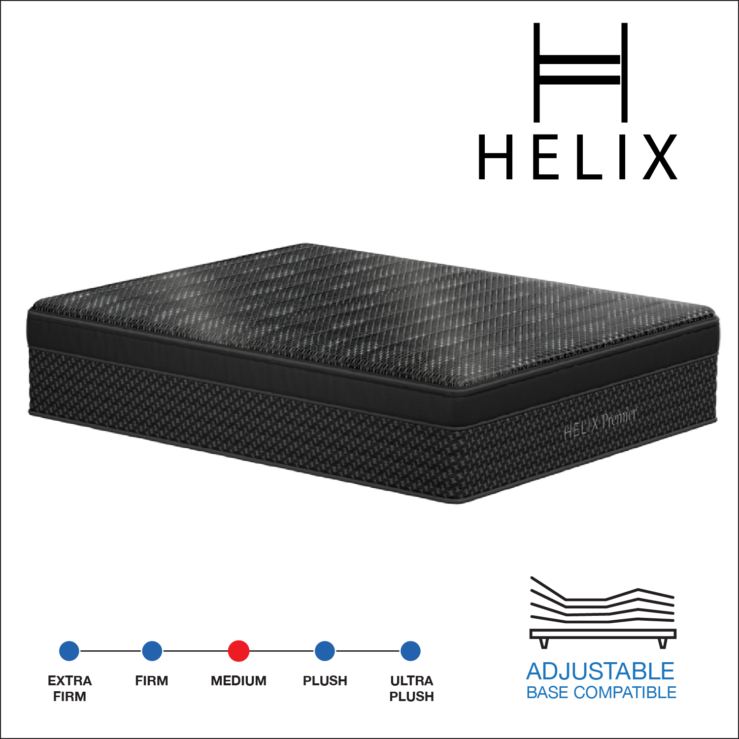 Helix Sleep - Premier Soft Euro Top Mattress