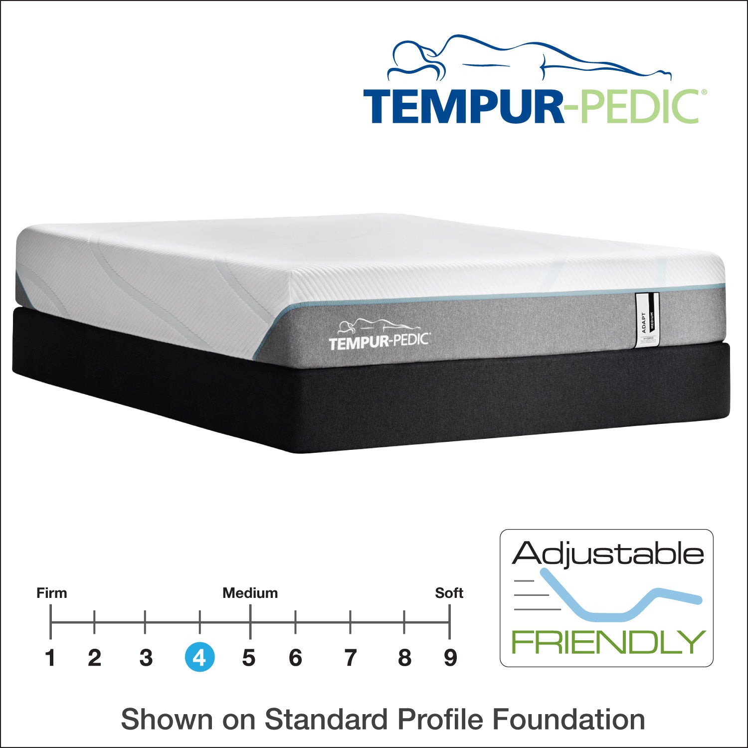 Tempur-Adapt 11 Medium Memory Foam Queen Mattress with Cooling Tech