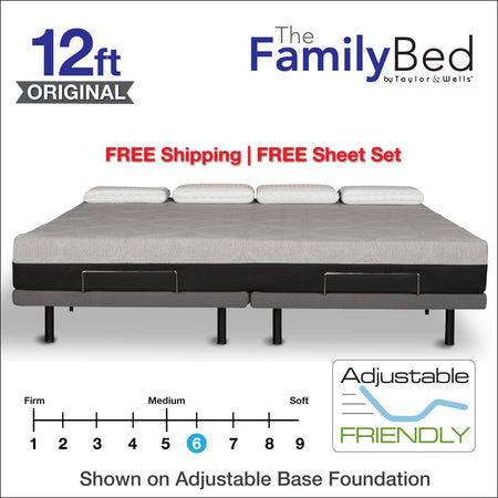 The Family Bed XL 12 Foot Gel Memory Foam Mattress