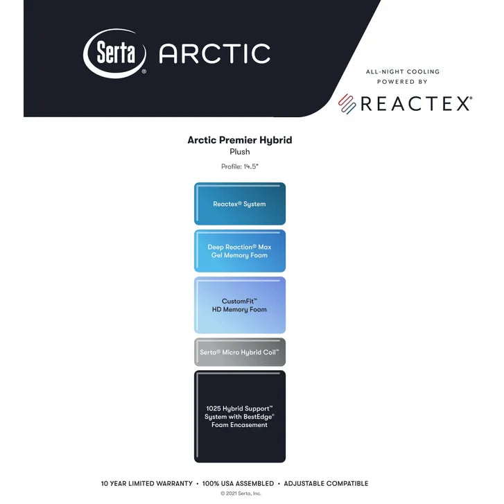 Serta Arctic Premier 14.5" Plush Hybrid Mattress